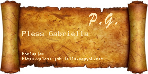 Pless Gabriella névjegykártya