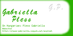 gabriella pless business card